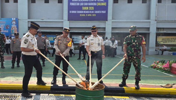 Zero Halinar! Rutan Kelas I Jakarta Pusat Musnahkan Ratusan HP Hasil Sitaan