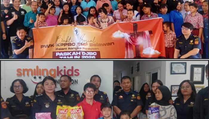 PWK Bea Cukai Belawan Gelar Baksos Paskah 2026 Di Yapentra Dan Smiling Kids Foundation
