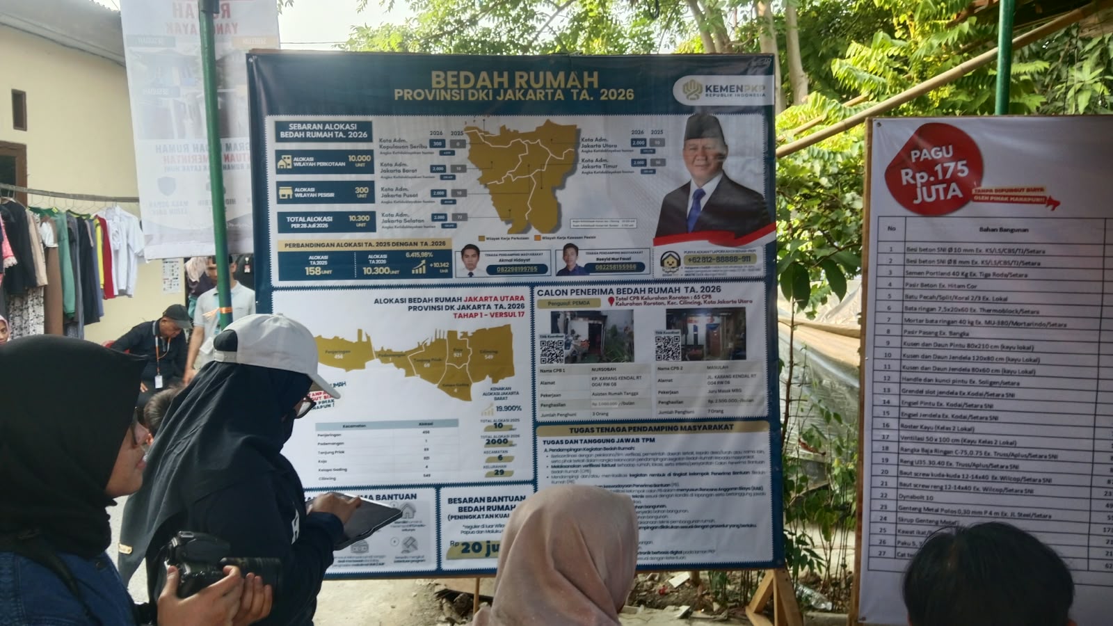 Menteri PKP Kunjungi Lokasi Bedah Rumah Program BSPS di Rorotan Jakarta Utara